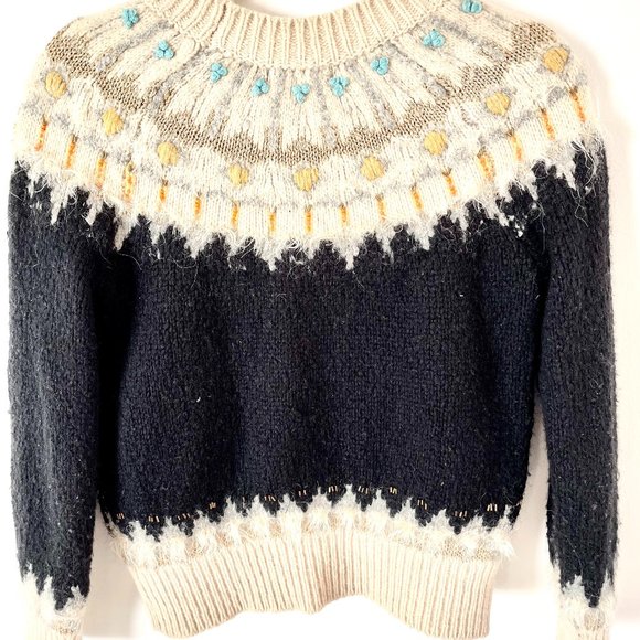 Anthropologie Sleeping On Snow Fair Isle Tunic Multicolored Sweater in XS - Picture 4 of 8